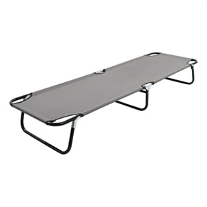 vidaXL Steel Sun Lounger in Gray