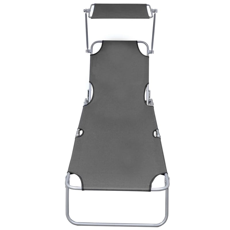 vidaXL Metal Sun Lounger in Gray