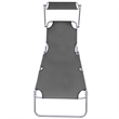 vidaXL Metal Sun Lounger in Gray