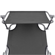 vidaXL Metal Sun Lounger in Gray