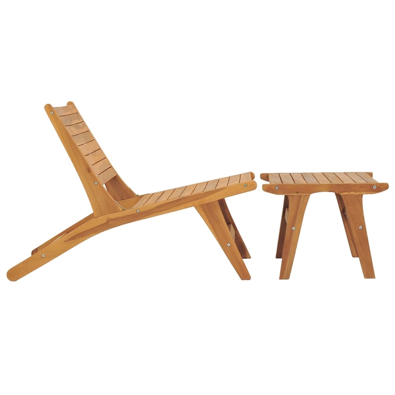 vidaXL Wooden Garden Chair in Natural Teak