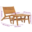 vidaXL Wooden Garden Chair in Natural Teak