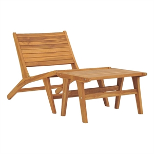 vidaXL Wooden Garden Chair in Natural Teak