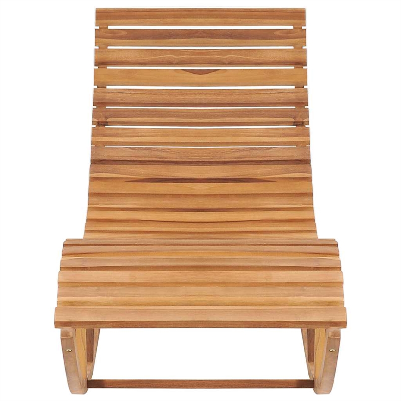 vidaXL Wood Sun Lounger in Natural
