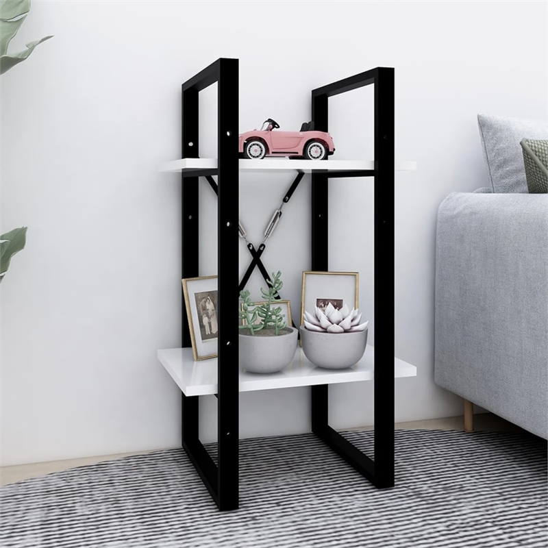 vidaXL Engineered Wood Medium Book Cabinet in White