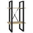 vidaXL Engineered Wood Compact Book Cabinet in Sonoma Oak/Black