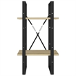 vidaXL Engineered Wood Compact Book Cabinet in Sonoma Oak/Black