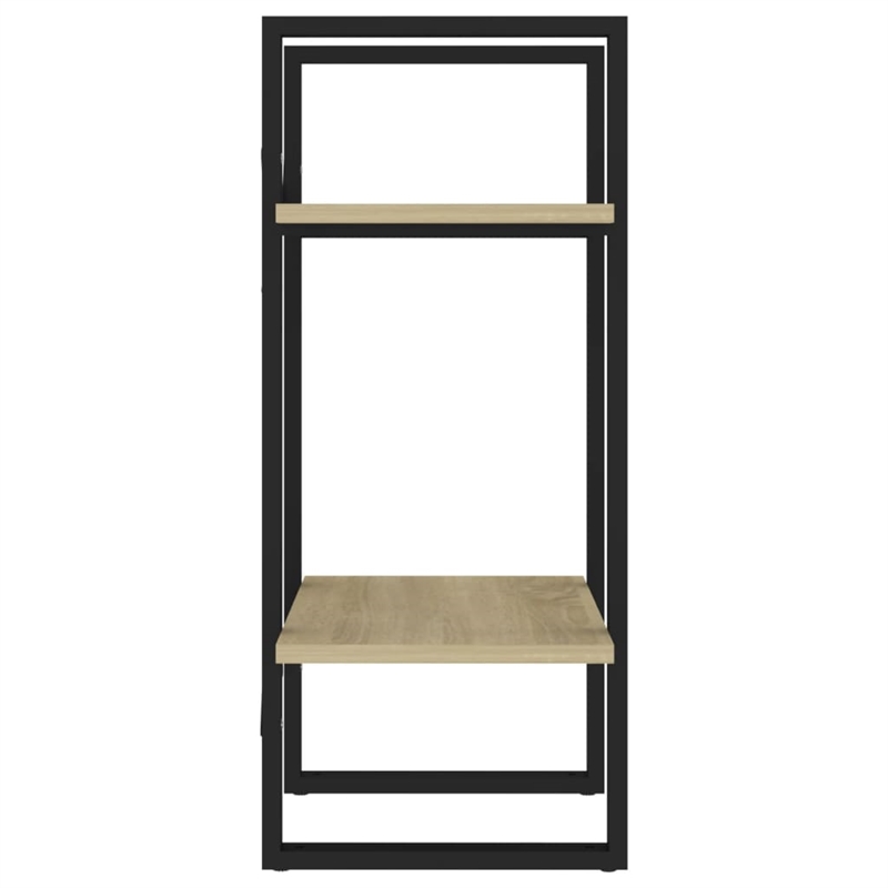 vidaXL Engineered Wood Compact Book Cabinet in Sonoma Oak/Black