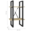 vidaXL Engineered Wood Compact Book Cabinet in Sonoma Oak/Black