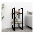 vidaXL Engineered Wood Compact Book Cabinet in Sonoma Oak/Black