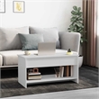 vidaXL Engineered Wood Medium Coffee Table in White