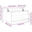 vidaXL Engineered Wood Medium Coffee Table in White