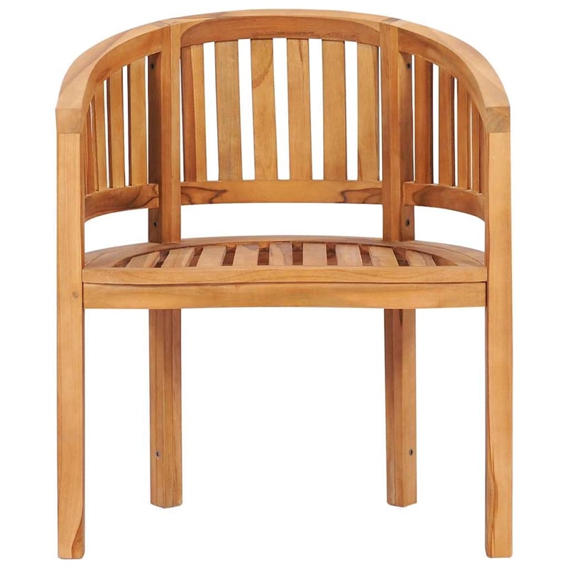 vidaXL Solid Teak Wood Medium Durable Garden Chair in Natural Teak