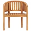 vidaXL Solid Teak Wood Medium Durable Garden Chair in Natural Teak