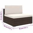 vidaXL Middle Seat in Brown