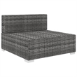 vidaXL PE Rattan Medium Middle Seat in Gray
