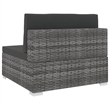 vidaXL PE Rattan Medium Middle Seat in Gray