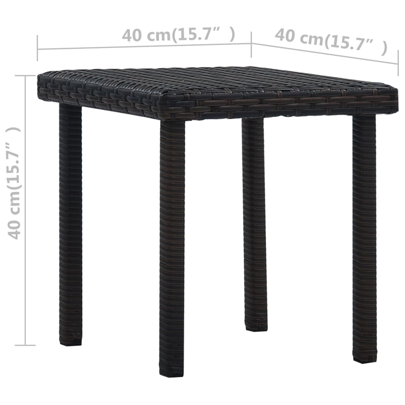vidaXL Small Garden Table in Brown
