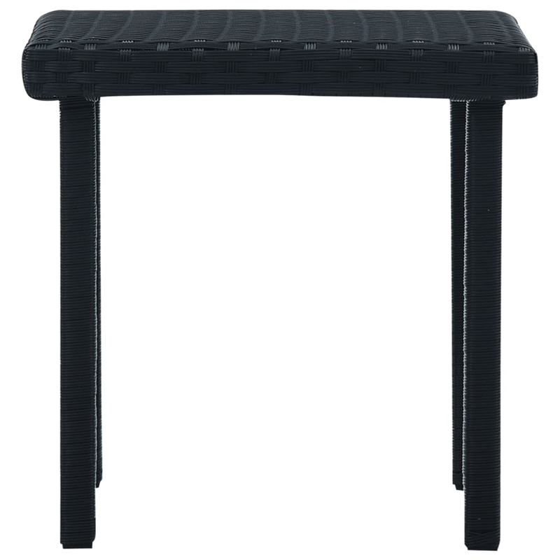 vidaXL PE rattan Garden Table in Black