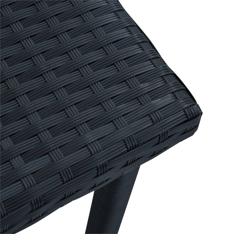 vidaXL PE rattan Garden Table in Black