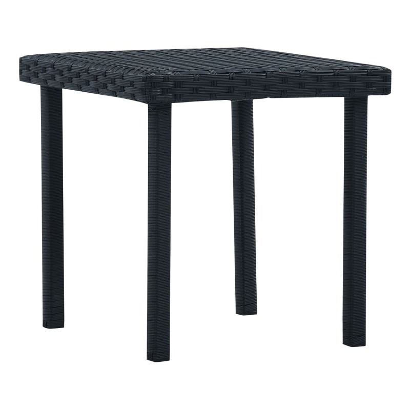 vidaXL PE rattan Garden Table in Black