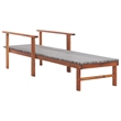 vidaXL Poly Rattan Sun Lounger in Gray