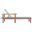 vidaXL Poly Rattan Sun Lounger in Gray
