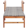 vidaXL Poly Rattan Sun Lounger in Gray