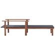 vidaXL Solid Acacia Wood Sun Lounger in Black