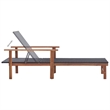 vidaXL Solid Acacia Wood Sun Lounger in Black