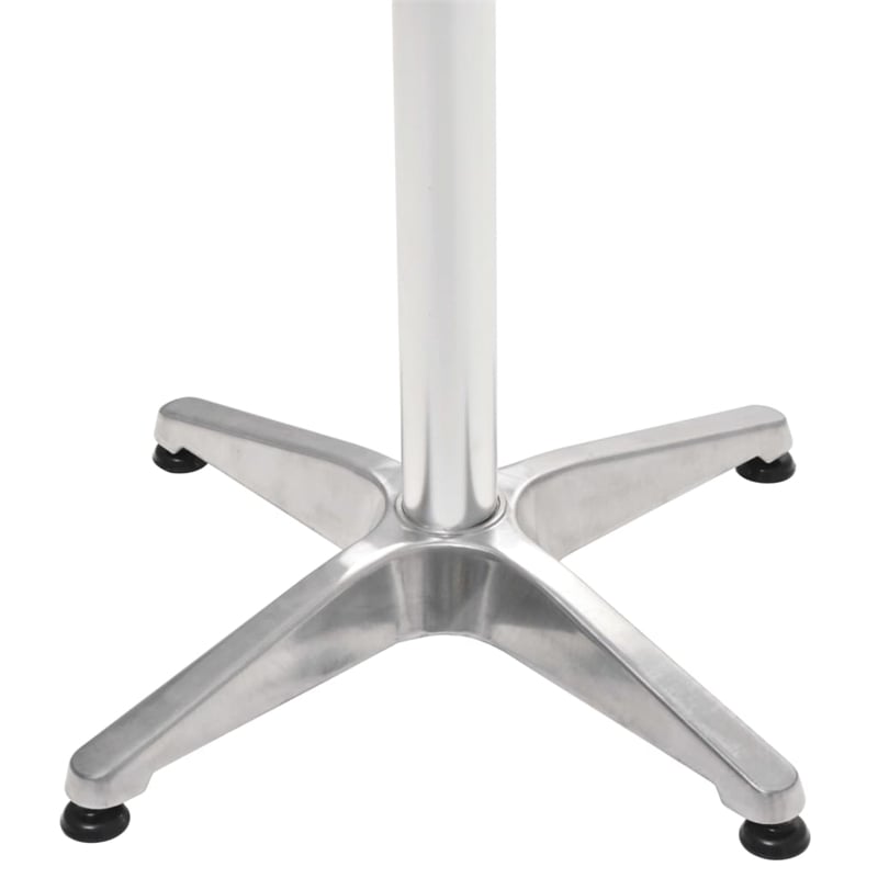 vidaXL Aluminum Garden Table in Silver