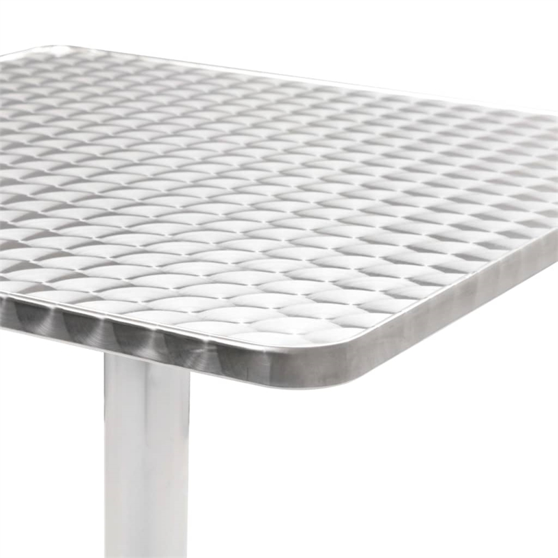 vidaXL Aluminum Garden Table in Silver
