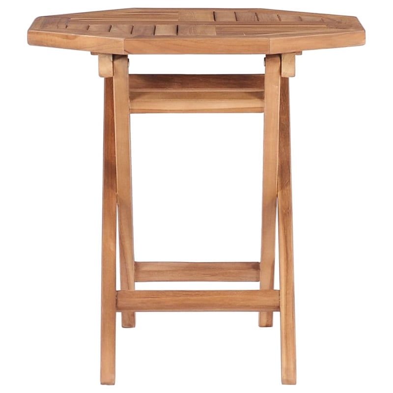 vidaXL Small Teak Wood Outdoor Table in Natural