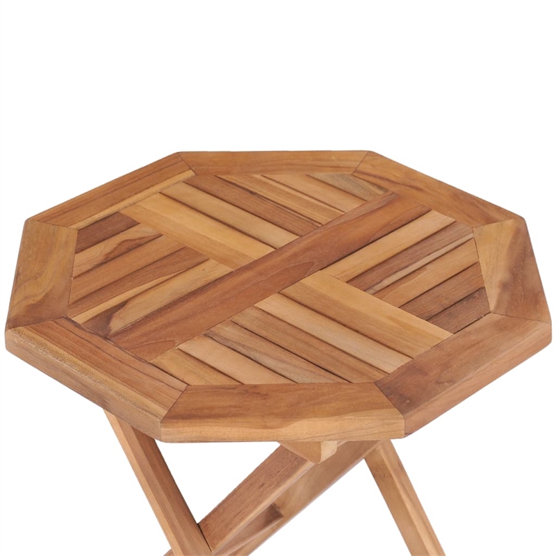 vidaXL Small Teak Wood Outdoor Table in Natural