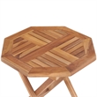 vidaXL Small Teak Wood Outdoor Table in Natural