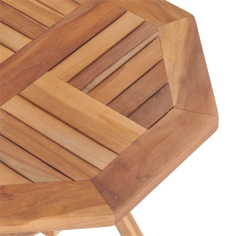 vidaXL Small Teak Wood Outdoor Table in Natural