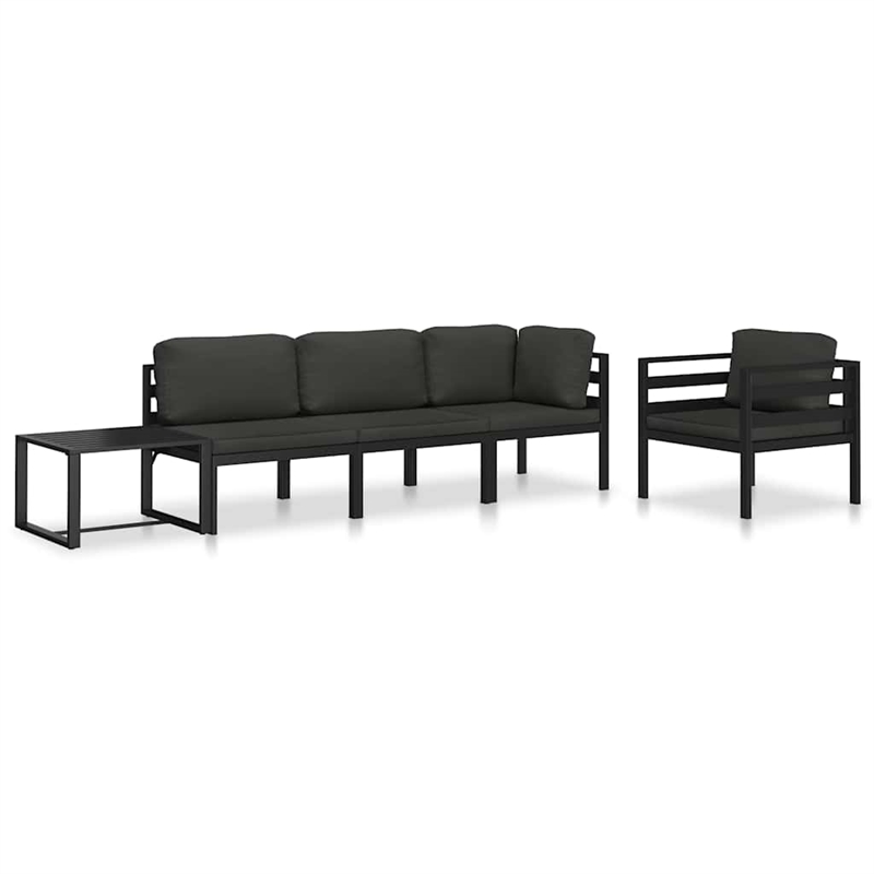 vidaXL Aluminum Outdoor Table in Anthracite
