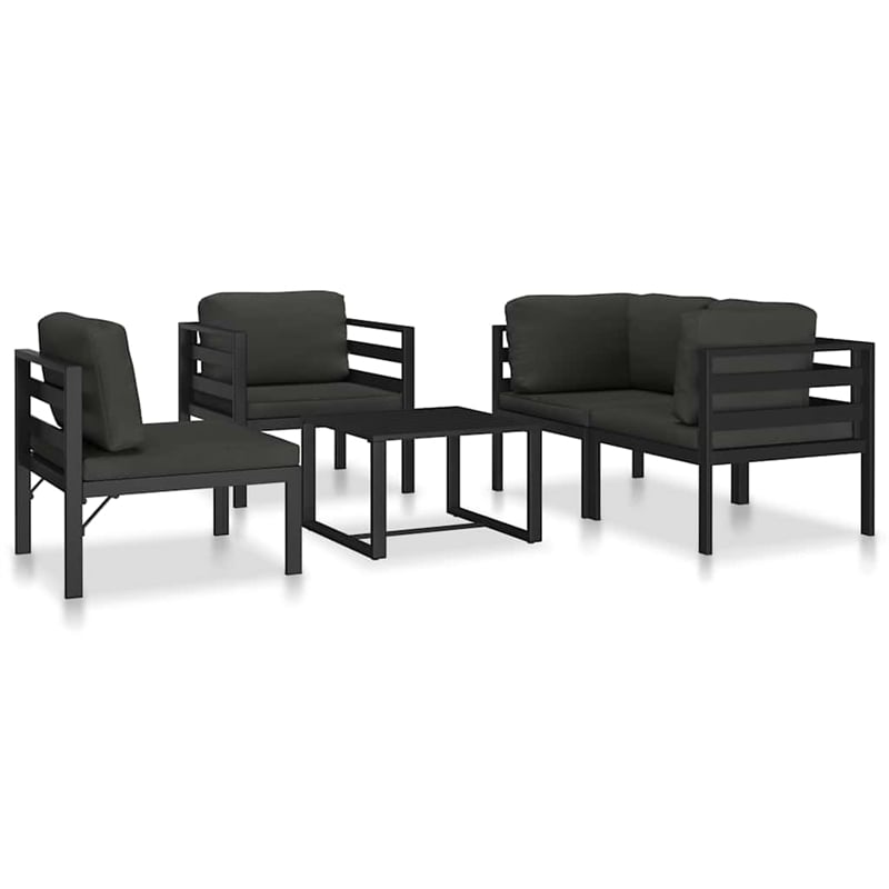 vidaXL Aluminum Outdoor Table in Anthracite