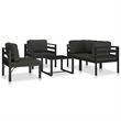 vidaXL Aluminum Outdoor Table in Anthracite