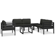 vidaXL Aluminum Outdoor Table in Anthracite