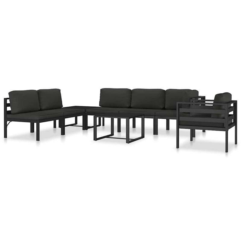 vidaXL Aluminum Outdoor Table in Anthracite