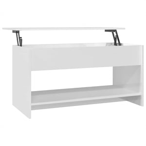 vidaXL Engineered Wood Medium Coffee Table in White