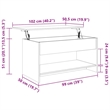 vidaXL Engineered Wood Medium Coffee Table in White
