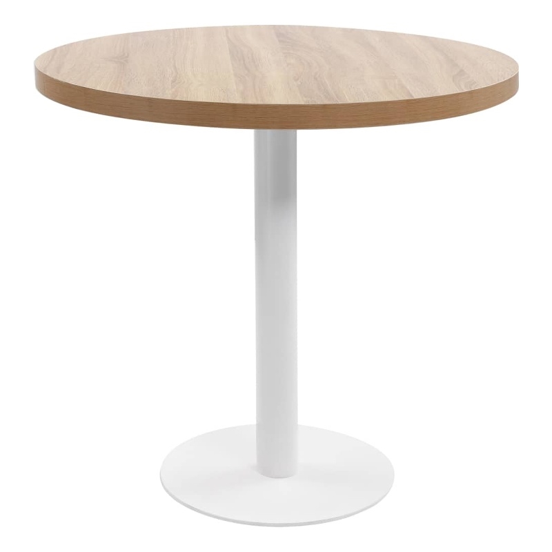 vidaXL Bistro Table in Light Brown/White