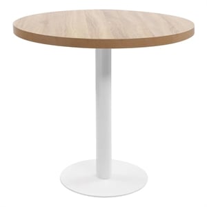 vidaXL Bistro Table in Light Brown/White