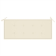vidaXL Solid Acacia Wood Garden Bench in Brown/Cream Fabric