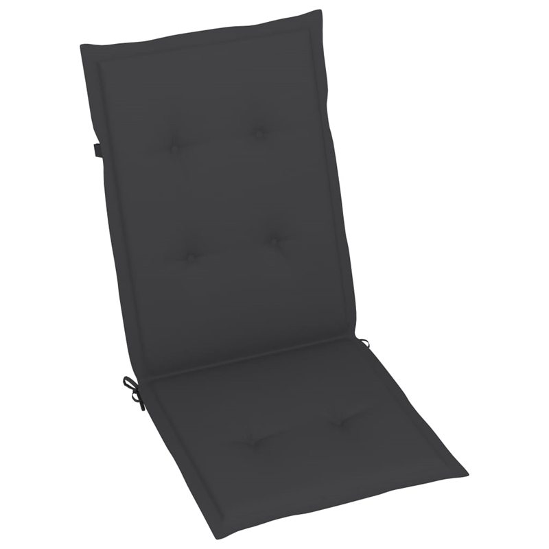 vidaXL Solid Acacia Wood Garden Chair in Gray (Set of 2)