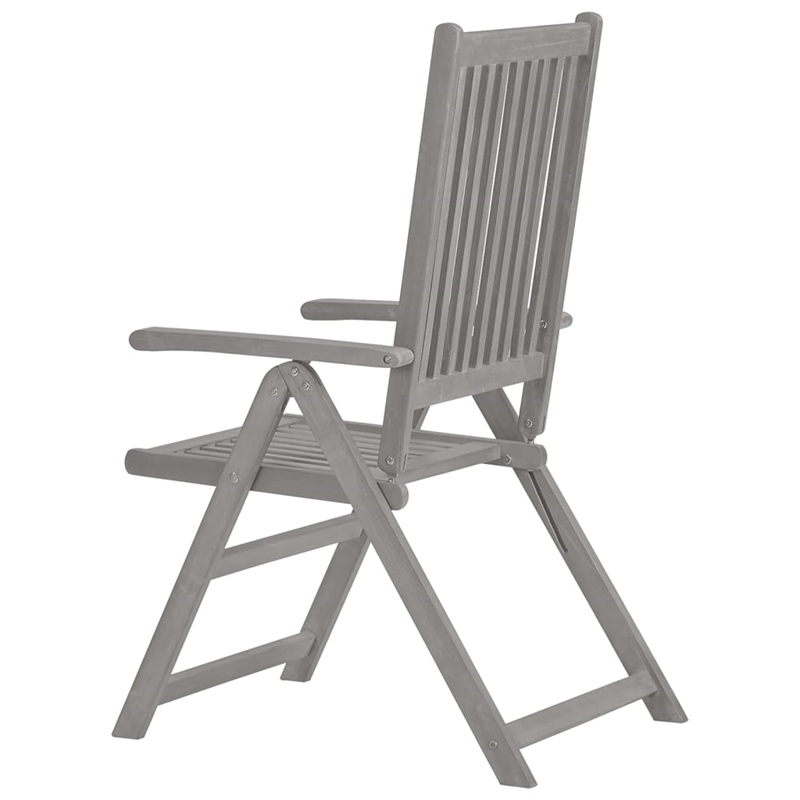 vidaXL Garden Chair in Gray (Set of 8)