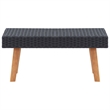 vidaXL PE Rattan Coffee Table in Black