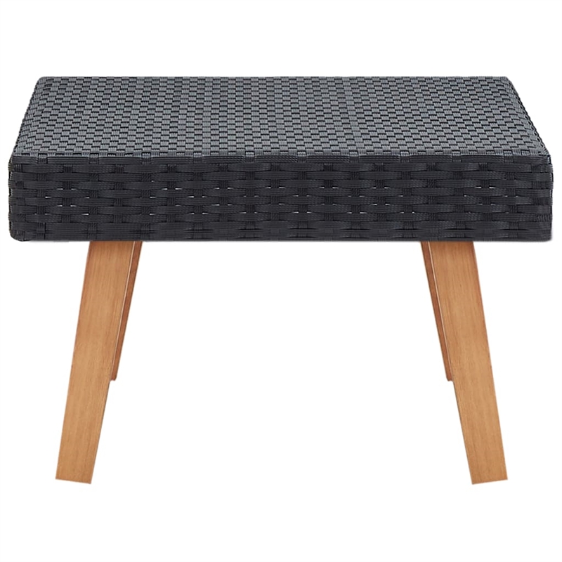 vidaXL PE Rattan Coffee Table in Black